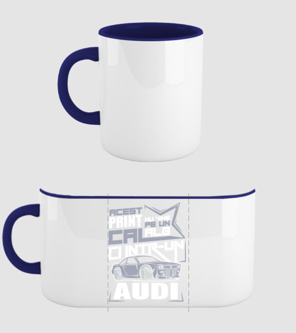 Acest prinț nu vine pe un cal alb, ci într-un Audi model albastru închis pe tricou