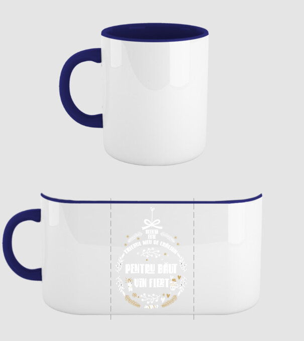 acesta este tricoul meu de Crăciun_pentru băut vin fiert model albastru închis pe tricou