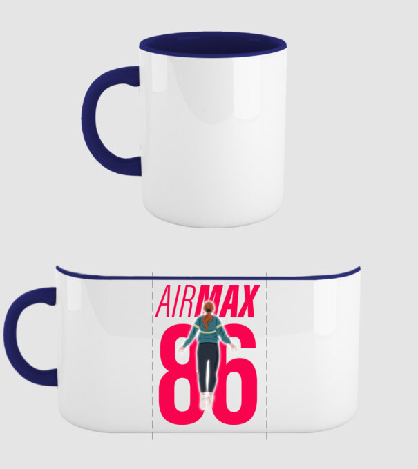 air max 86 stranger things model albastru închis pe tricou