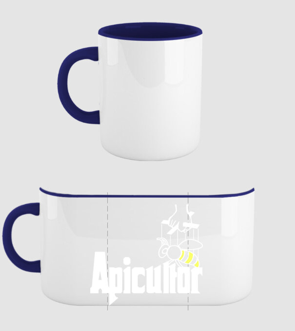 apicultor model albastru închis pe tricou