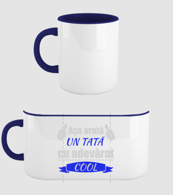 Așa arată un tată cu adevărat cool model albastru închis pe tricou
