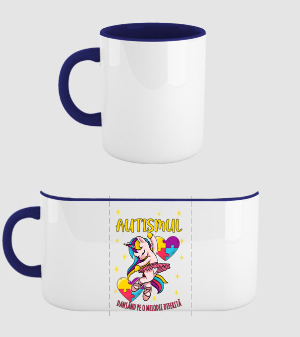 Autismul, dansând pe o melodie diferită model albastru închis pe tricou