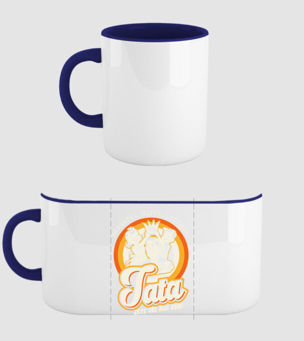 Bărbatul, mitul, legenda! Tata este cel mai bun! model albastru închis pe tricou