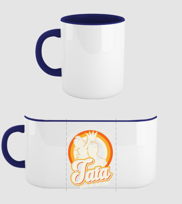Bărbatul, mitul, legenda! Tata este cel mai bun! model albastru închis pe tricou