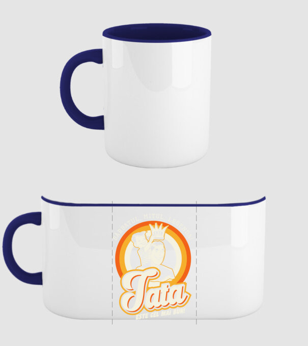 Bărbatul, mitul, legenda! Tata este cel mai bun! model albastru închis pe tricou