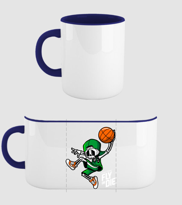 Basketbone model albastru închis pe tricou