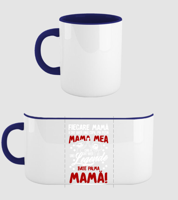 fiecare mamă a dat viață unui copil, mai puțin mama mea, care a dat viață unei legende. Bate palma mamă! model albastru închis pe tricou