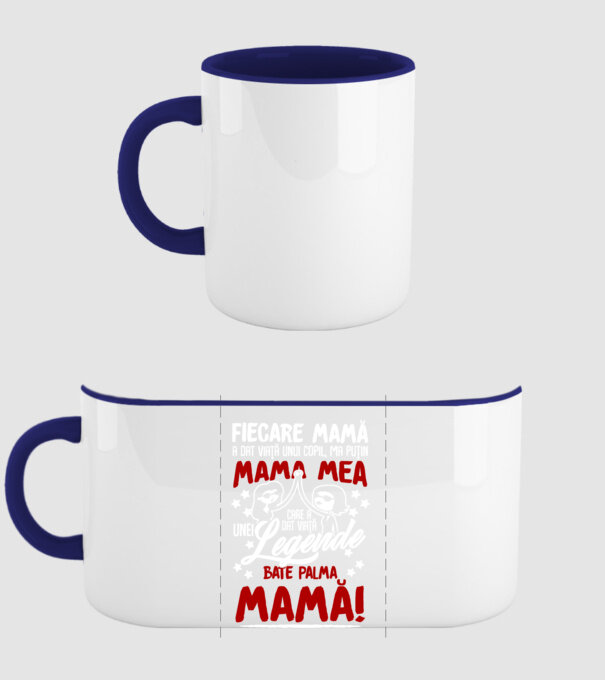 fiecare mamă a dat viață unui copil, mai puțin mama mea, care a dat viață unei legende. Bate palma mamă! model albastru închis pe tricou