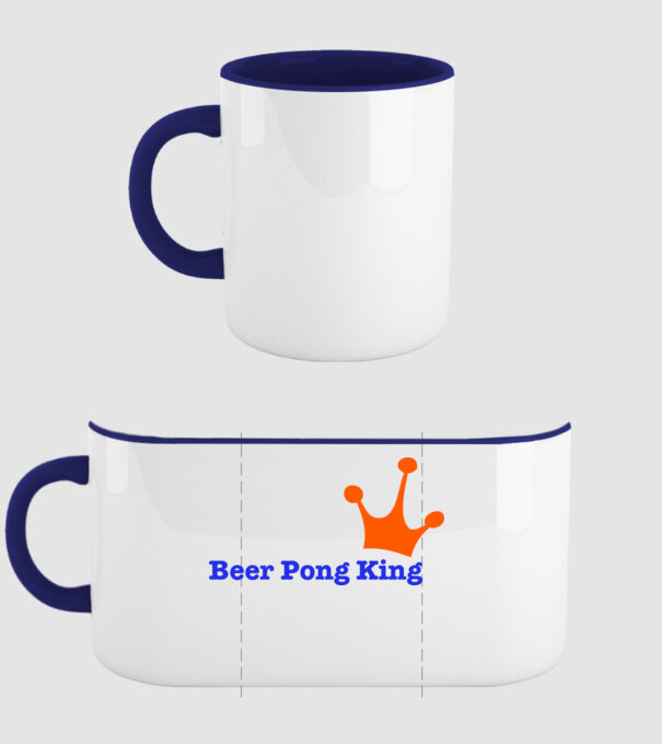 Beerpong model albastru închis pe tricou