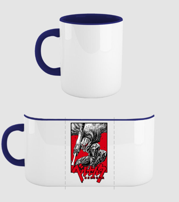 Berserk Guts model albastru închis pe tricou