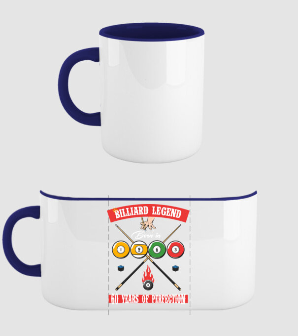 Billiard legend born in 1963 model albastru închis pe tricou