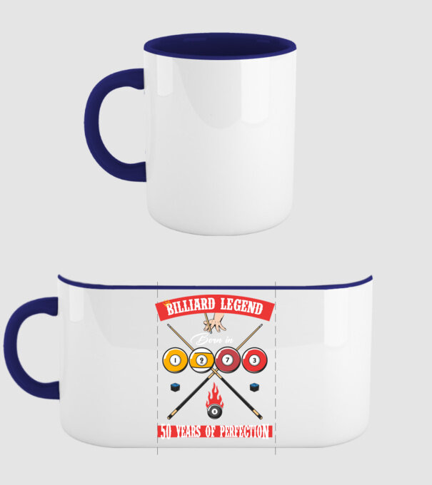 Billiard legend born in 1973 model albastru închis pe tricou