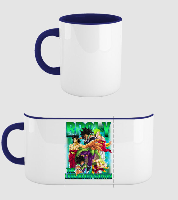 broly dragonball model albastru închis pe tricou