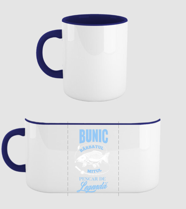 Bunic - bărbatul, mitul, pescar de legendă model albastru închis pe tricou