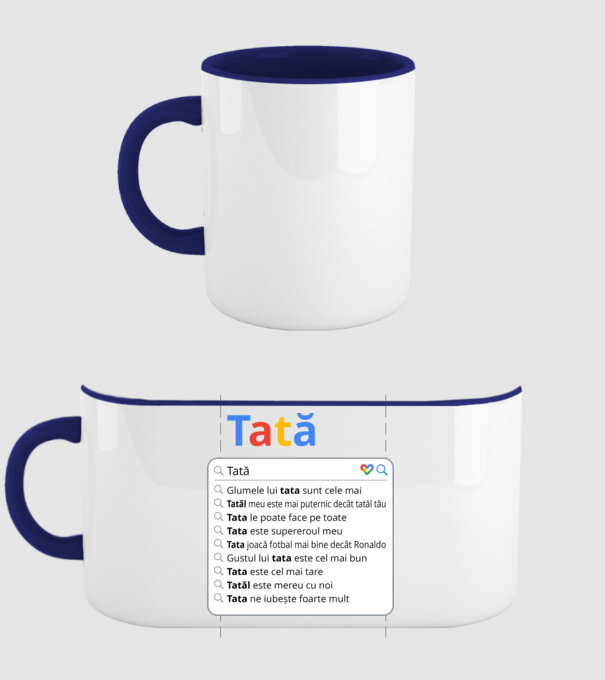 căutare Google Tată model albastru închis pe tricou