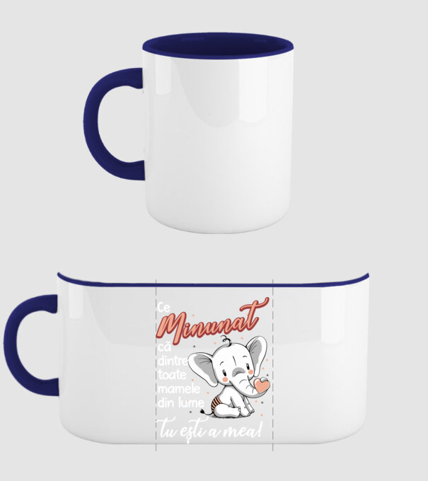 Ce minunat că dintre toate mamele din lume, tu ești a mea! model albastru închis pe tricou
