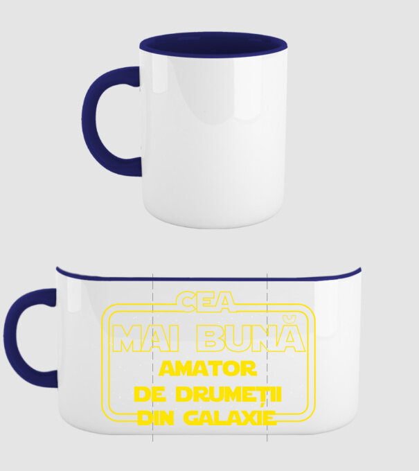 Cea mai bună amator de drumeții din galaxie model albastru închis pe tricou