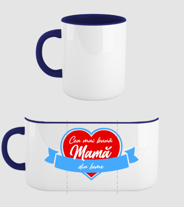 Cea mai bună mamă din lume model albastru închis pe tricou