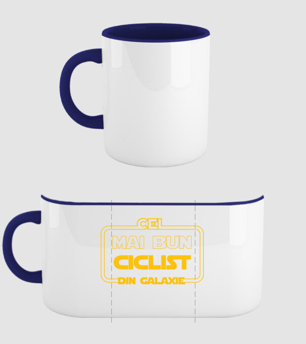 Cel mai bun ciclist din galaxie model albastru închis pe tricou