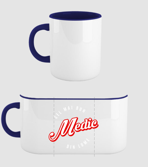 Cel mai bun MEDIC din lume model albastru închis pe tricou