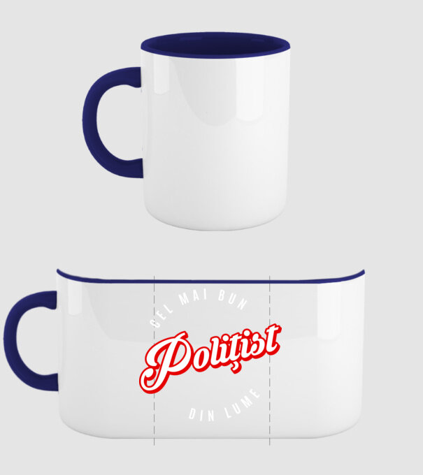Cel mai bun POLIȚIST din lume model albastru închis pe tricou