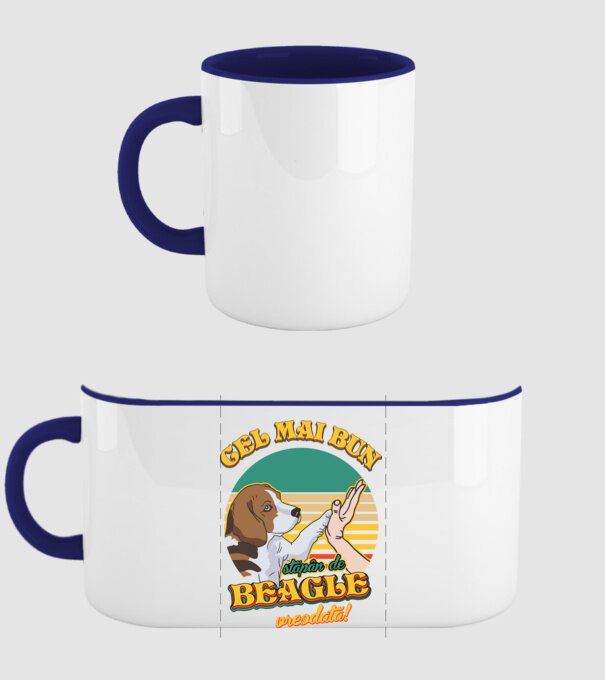 Cel mai bun stăpân de beagle vreodată! model albastru închis pe tricou