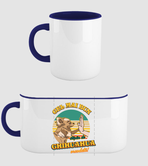 Cel mai bun stăpân de Chihuahua vreodată! model albastru închis pe tricou