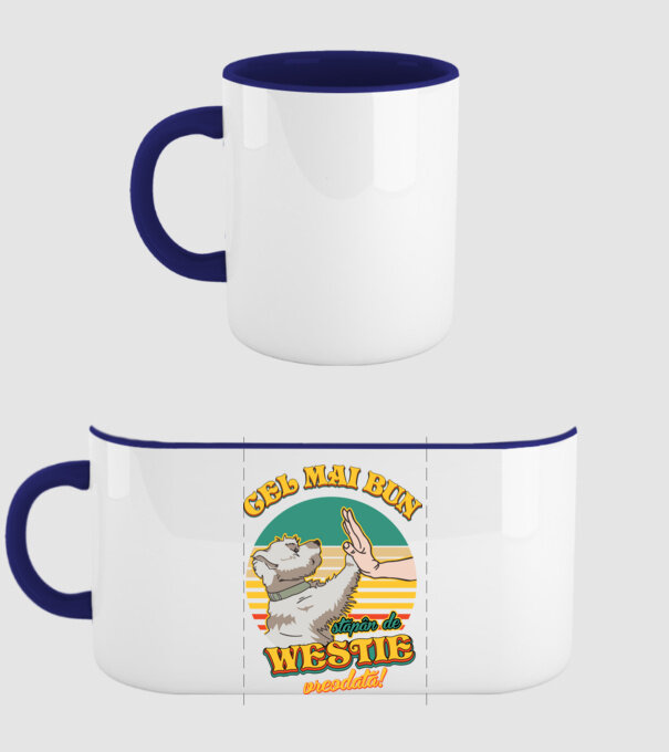 Cel mai bun stăpân de westie vreodată! model albastru închis pe tricou