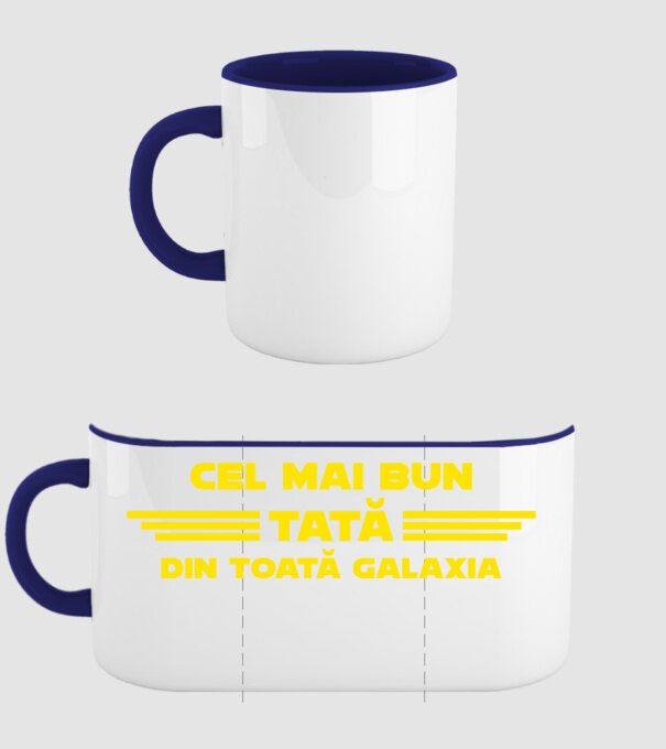 cel mai bun tată din toată Galaxia model albastru închis pe tricou