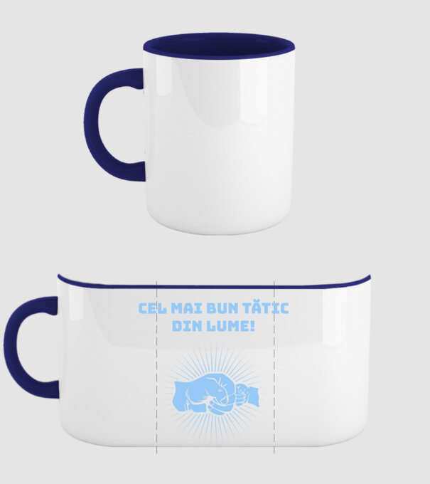 cel mai bun Tătic din lume model albastru închis pe tricou
