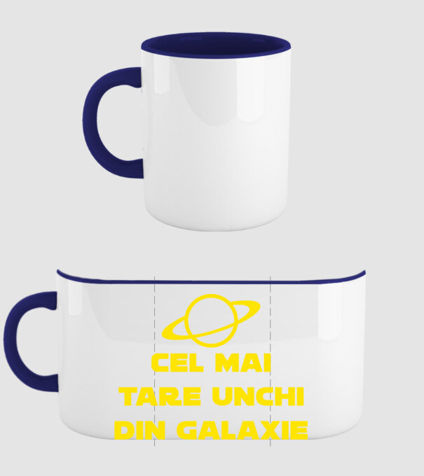 Cel mai tare unchi din galaxie model albastru închis pe tricou