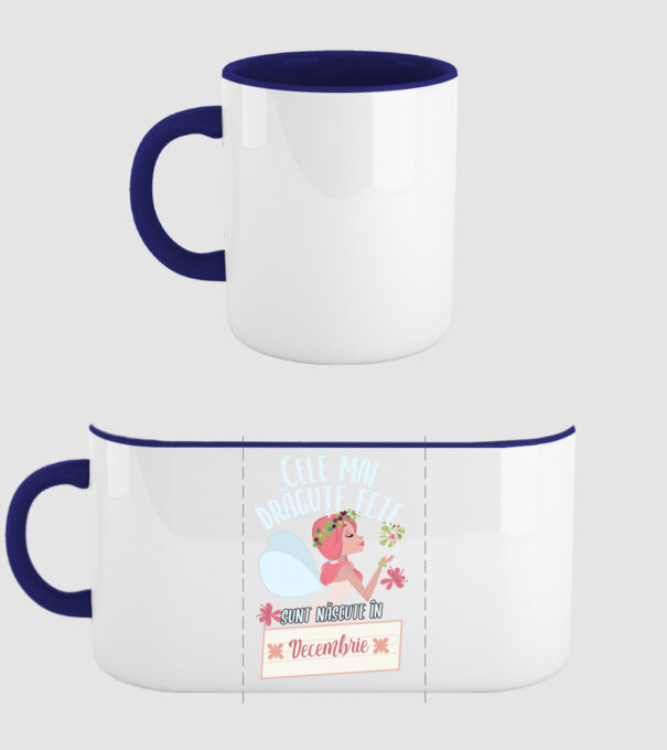 Cele mai drăguțe fete sunt născute în decembrie. model albastru închis pe tricou
