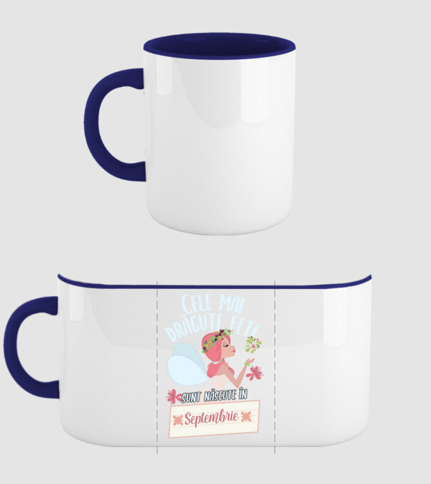 Cele mai drăguțe fete sunt născute în septembrie. model albastru închis pe tricou