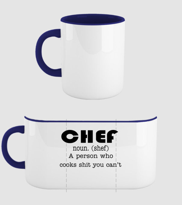 'Chef a person who cooks shit you can''t' model albastru închis pe tricou