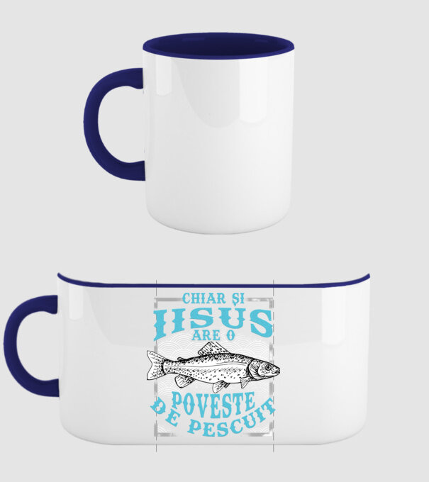 Chiar și Iisus are o poveste de pescuit model albastru închis pe tricou
