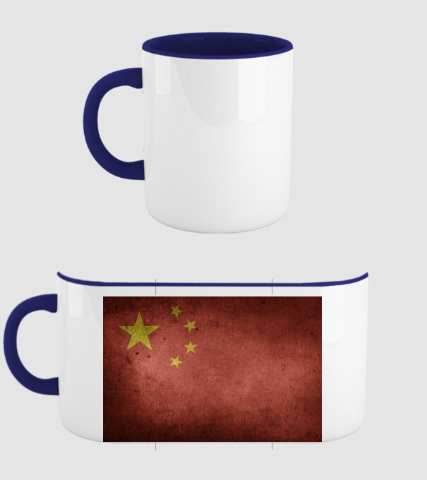 CHINA model albastru închis pe tricou