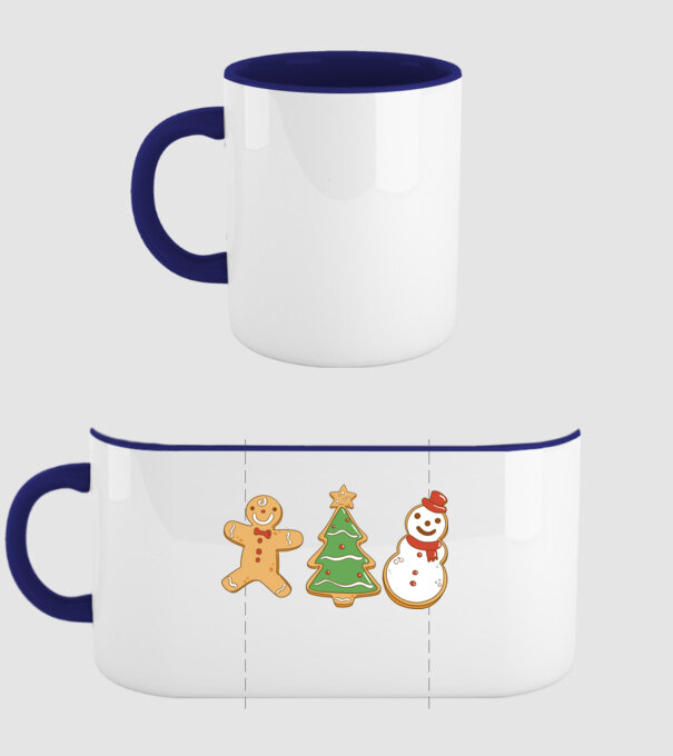 christmas cookies model albastru închis pe tricou