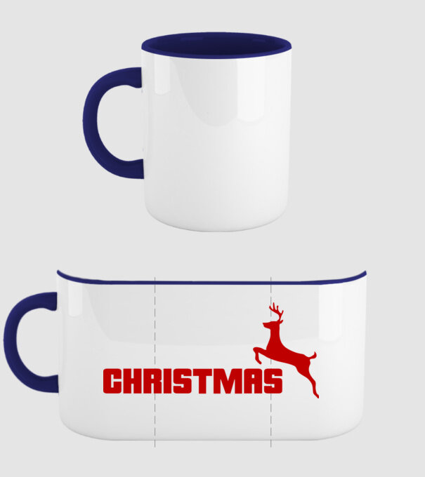 Christmas logo model albastru închis pe tricou