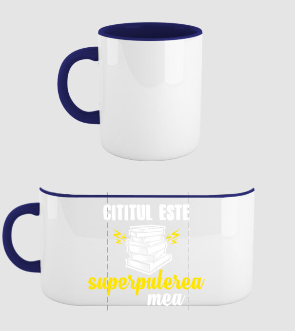 cititul este superputerea mea model albastru închis pe tricou