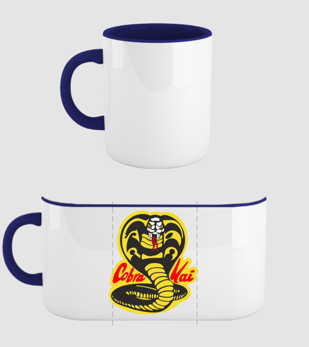 cobra kai logo model albastru închis pe tricou