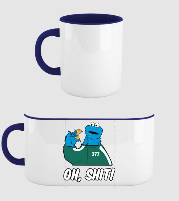 cookie monster squid game parody model albastru închis pe tricou