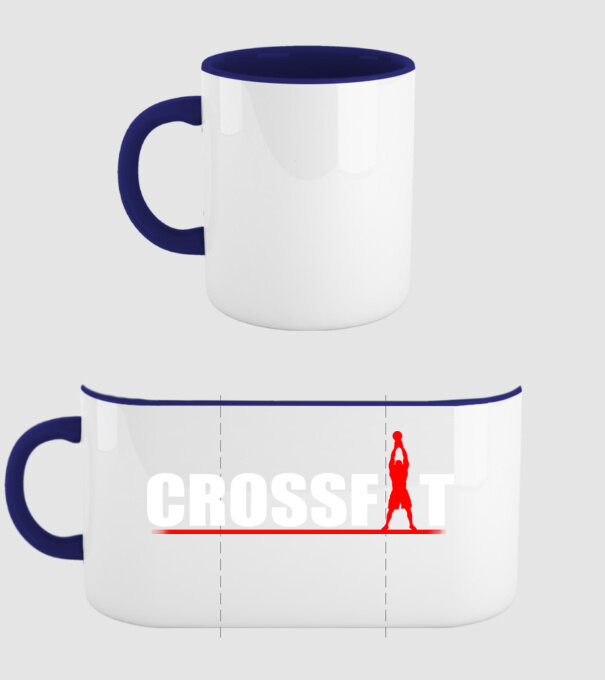 Crossfit model albastru închis pe tricou