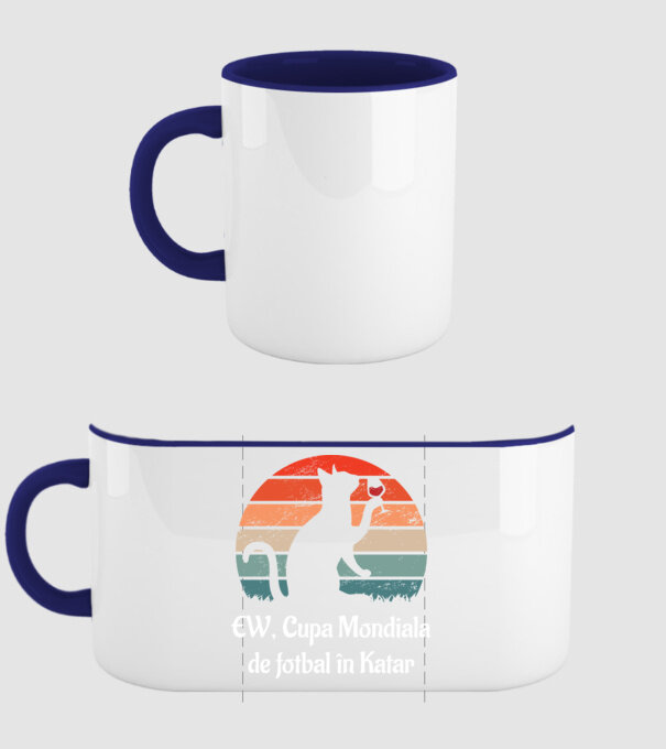 Cupa Mondiala de fotbal în Katar model albastru închis pe tricou
