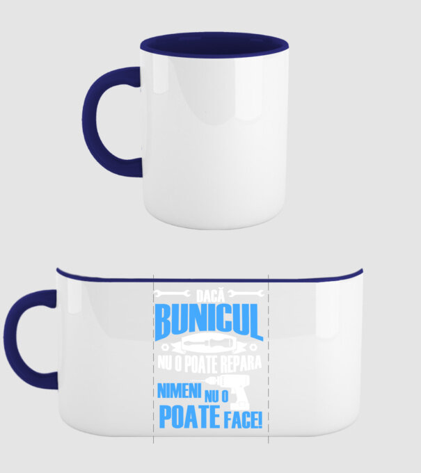Dacă bunicul nu o poate repara, nimeni nu o poate face! model albastru închis pe tricou