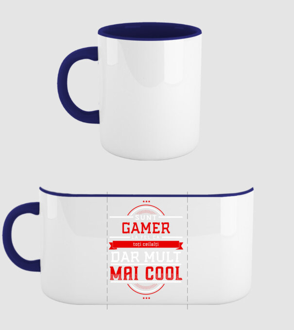 sunt gamer, la fel ca toți ceilalți, dar mult mai cool model albastru închis pe tricou