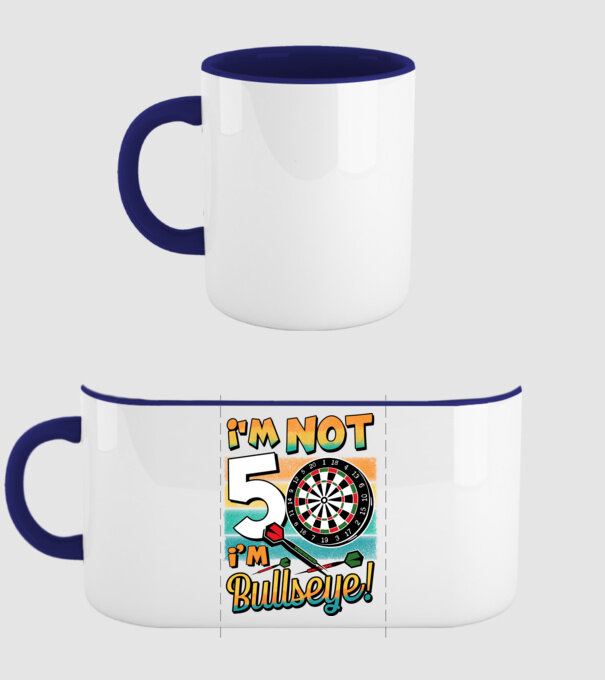 Darts Birthday 50 years old model albastru închis pe tricou