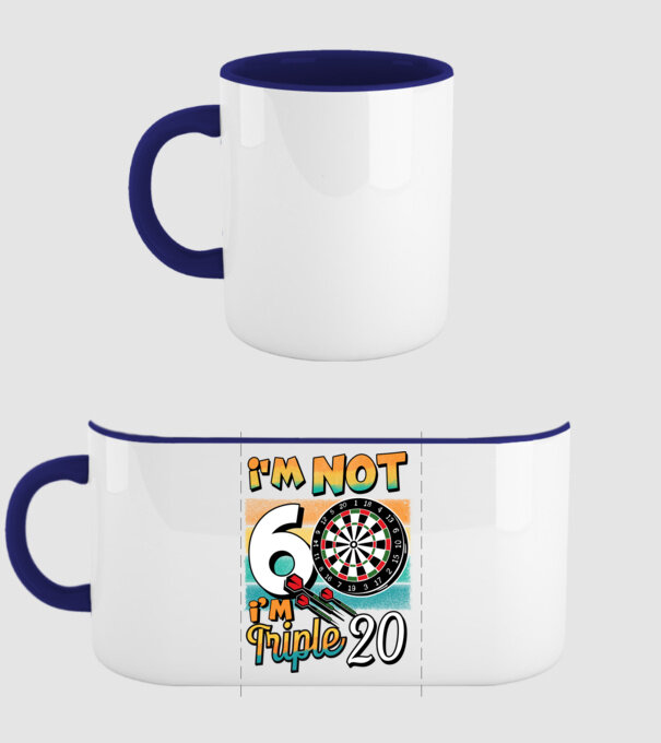 Darts Birthday 60 years old model albastru închis pe tricou