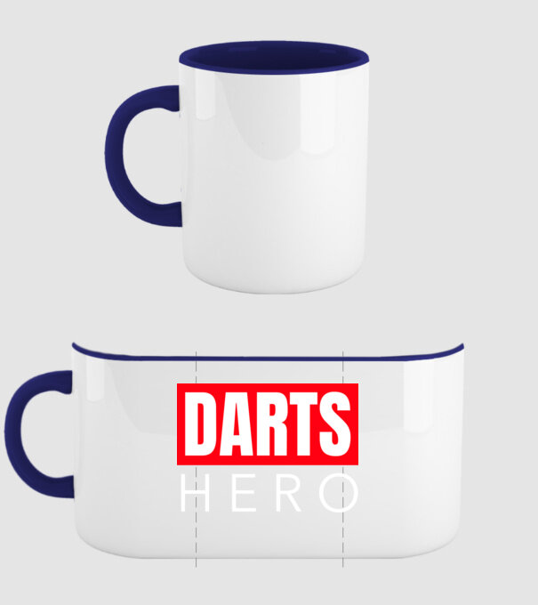 DARTS HERO model albastru închis pe tricou