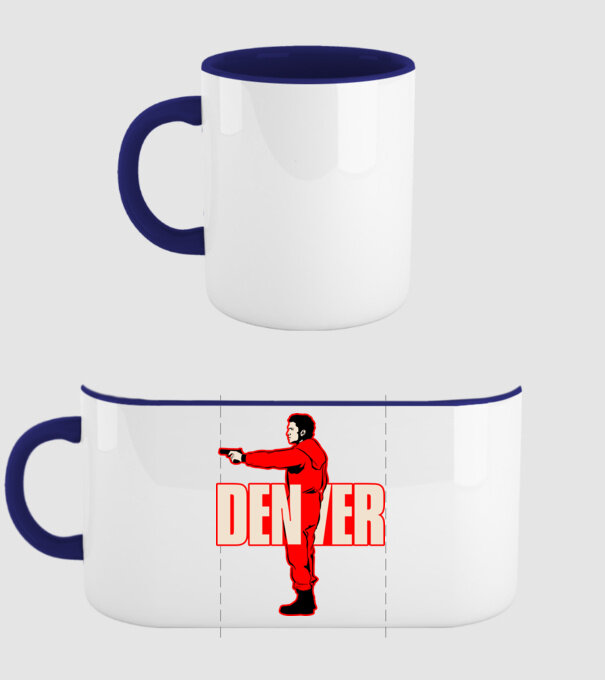 denver la casa de papel model albastru închis pe tricou