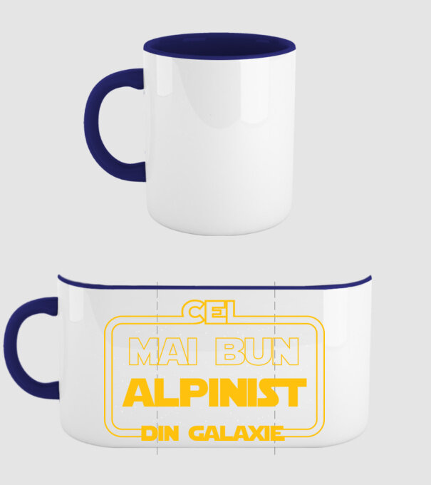 cel mai bun alpinist din galaxie model albastru închis pe tricou